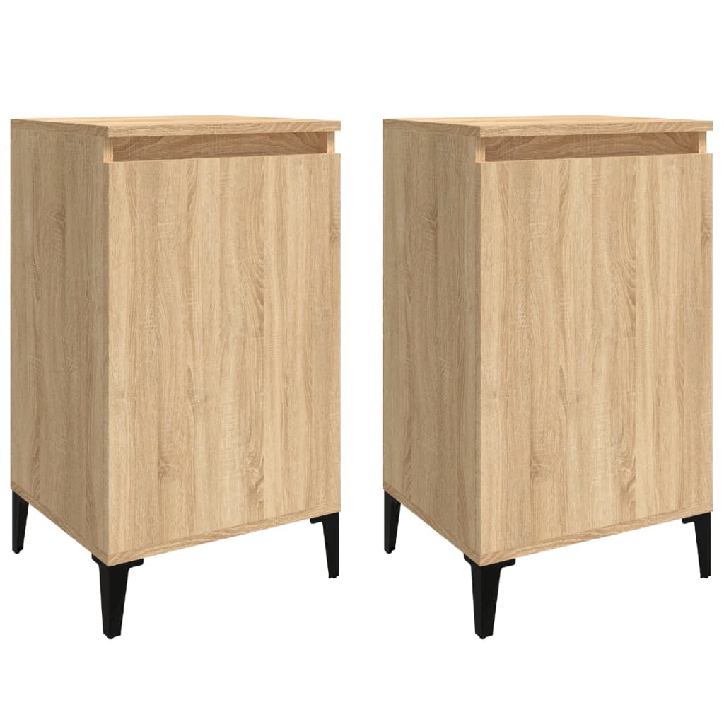 Nachtkastjes 2 st 40x35x70 cm bewerkt hout sonoma eikenkleurig Nachtkastjes | Creëer jouw Trendy Thuis | Gratis bezorgd & Retour | Trendy.nl