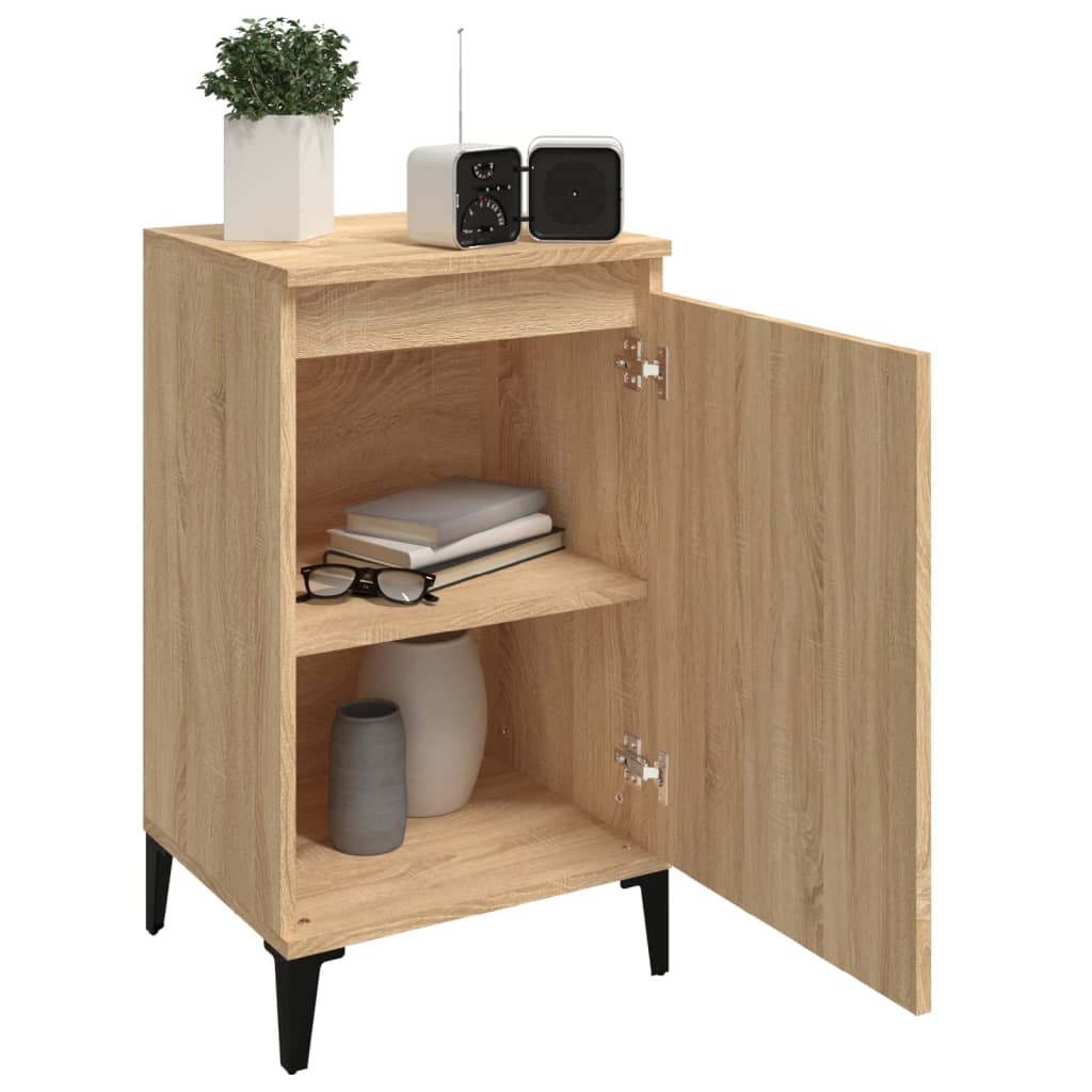 Nachtkastjes 2 st 40x35x70 cm bewerkt hout sonoma eikenkleurig Nachtkastjes | Creëer jouw Trendy Thuis | Gratis bezorgd & Retour | Trendy.nl