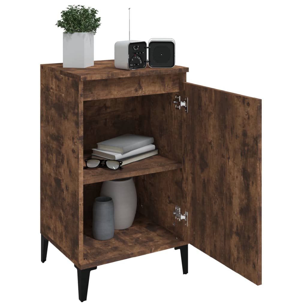 Nachtkastjes 2 st 40x35x70 cm bewerkt hout gerookt eikenkleurig Nachtkastjes | Creëer jouw Trendy Thuis | Gratis bezorgd & Retour | Trendy.nl