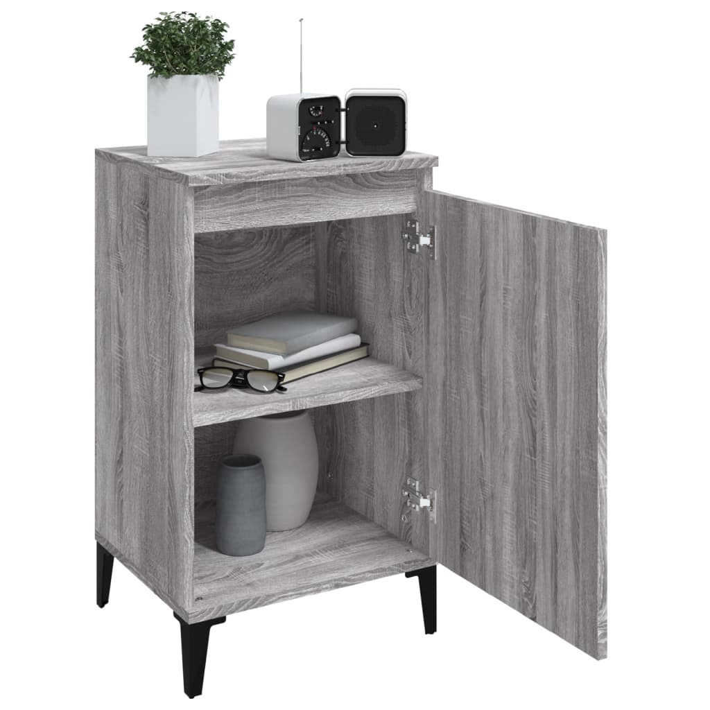 Nachtkastje 40x35x70 cm bewerkt hout grijs sonoma eikenkleurig Nachtkastjes | Creëer jouw Trendy Thuis | Gratis bezorgd & Retour | Trendy.nl