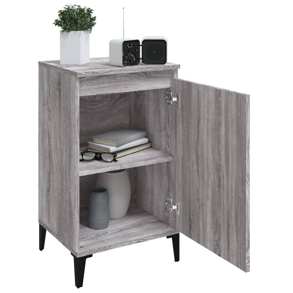 Nachtkastjes 2 st 40x35x70 cm bewerkt hout grijs sonoma eiken Nachtkastjes | Creëer jouw Trendy Thuis | Gratis bezorgd & Retour | Trendy.nl