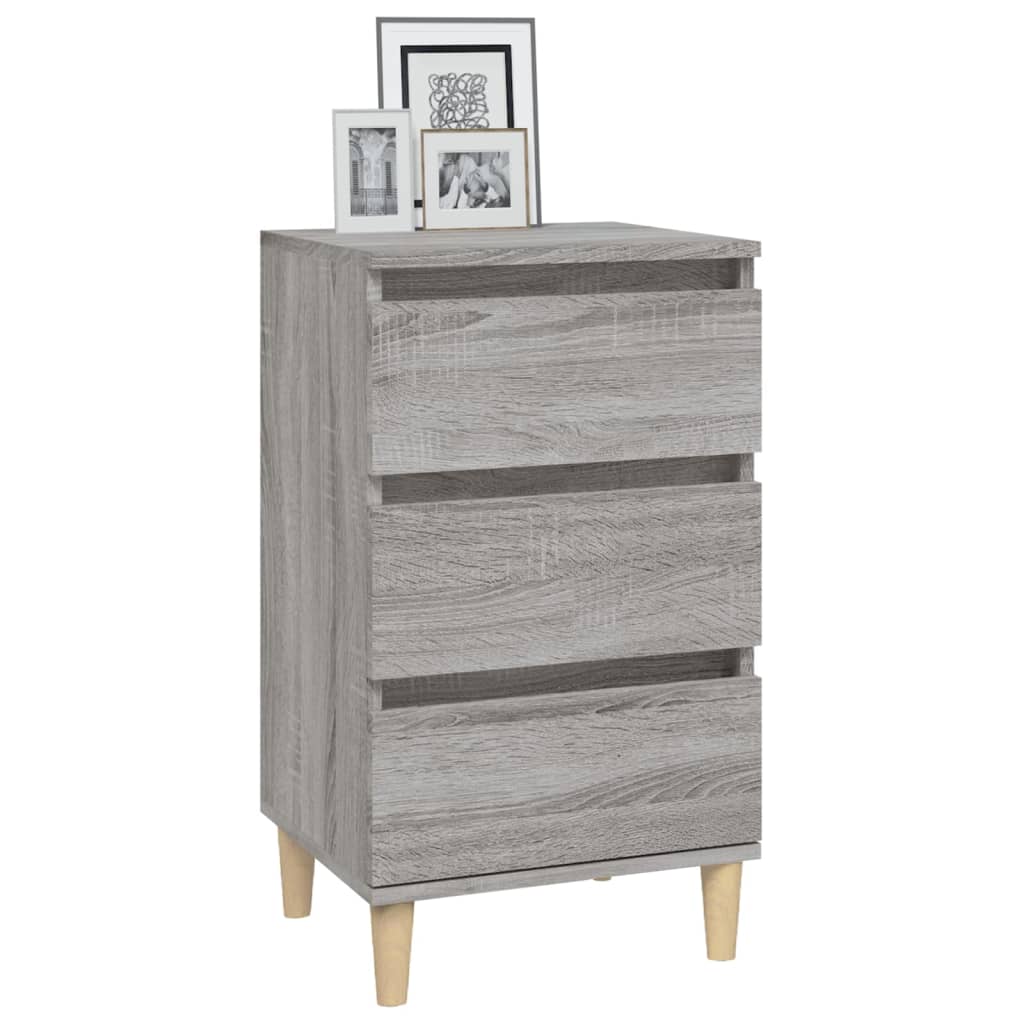 Nachtkastje 40x35x70 cm bewerkt hout grijs sonoma eikenkleurig Nachtkastjes | Creëer jouw Trendy Thuis | Gratis bezorgd & Retour | Trendy.nl