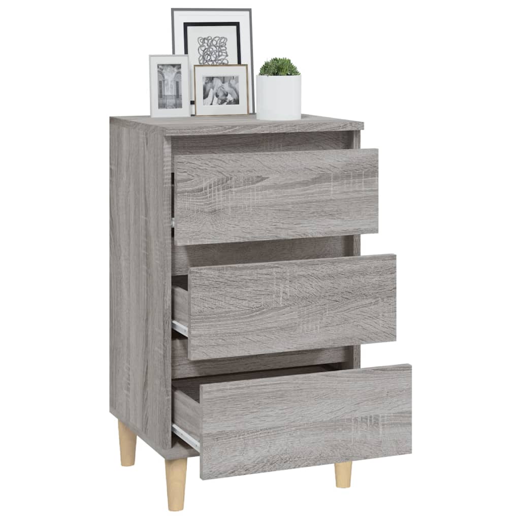 Nachtkastje 40x35x70 cm bewerkt hout grijs sonoma eikenkleurig Nachtkastjes | Creëer jouw Trendy Thuis | Gratis bezorgd & Retour | Trendy.nl