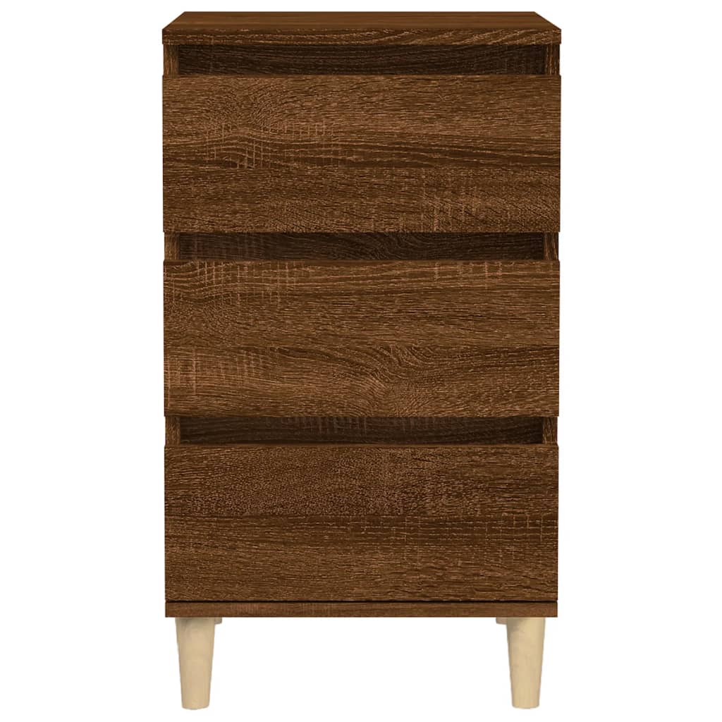 Nachtkastje 40x35x70 cm bewerkt hout bruin eikenkleur Nachtkastjes | Creëer jouw Trendy Thuis | Gratis bezorgd & Retour | Trendy.nl