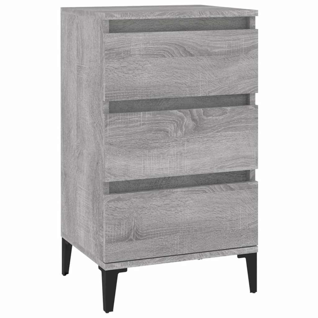 Nachtkastje 40x35x70 cm bewerkt hout grijs sonoma eikenkleurig Nachtkastjes | Creëer jouw Trendy Thuis | Gratis bezorgd & Retour | Trendy.nl