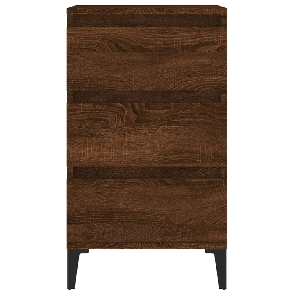 Nachtkastje 40x35x70 cm bewerkt hout bruin eikenkleur Nachtkastjes | Creëer jouw Trendy Thuis | Gratis bezorgd & Retour | Trendy.nl