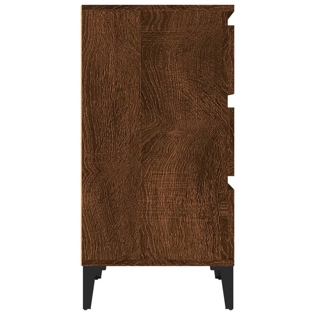 Nachtkastje 40x35x70 cm bewerkt hout bruin eikenkleur Nachtkastjes | Creëer jouw Trendy Thuis | Gratis bezorgd & Retour | Trendy.nl