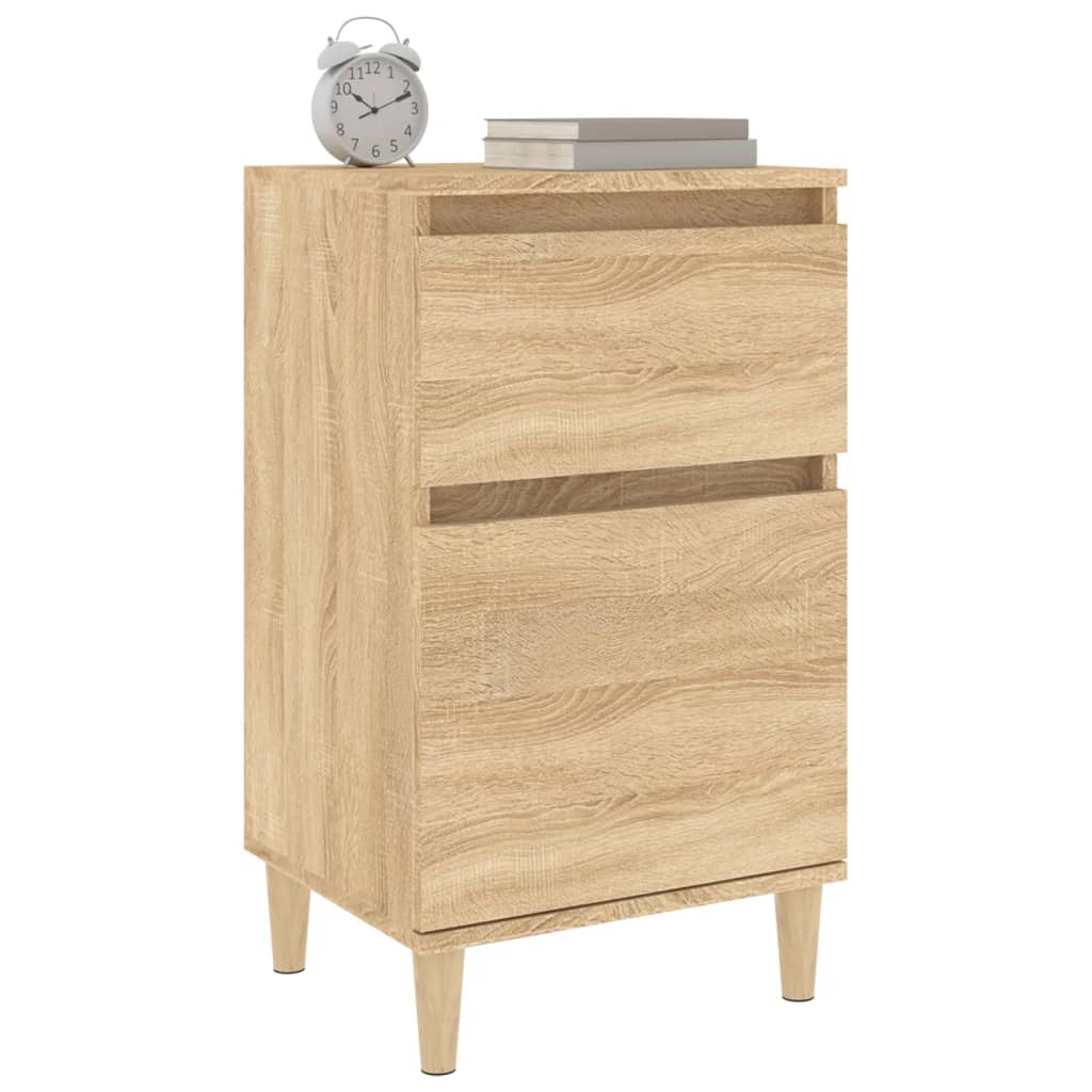 Nachtkastjes 2 st 40x35x70 cm bewerkt hout sonoma eikenkleurig Nachtkastjes | Creëer jouw Trendy Thuis | Gratis bezorgd & Retour | Trendy.nl