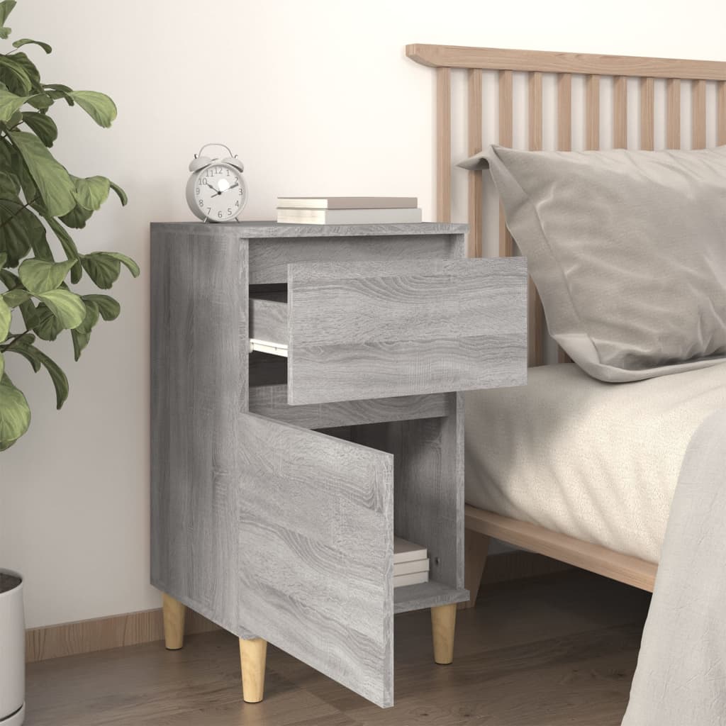 Nachtkastje 40x35x70 cm bewerkt hout grijs sonoma eikenkleurig Nachtkastjes | Creëer jouw Trendy Thuis | Gratis bezorgd & Retour | Trendy.nl