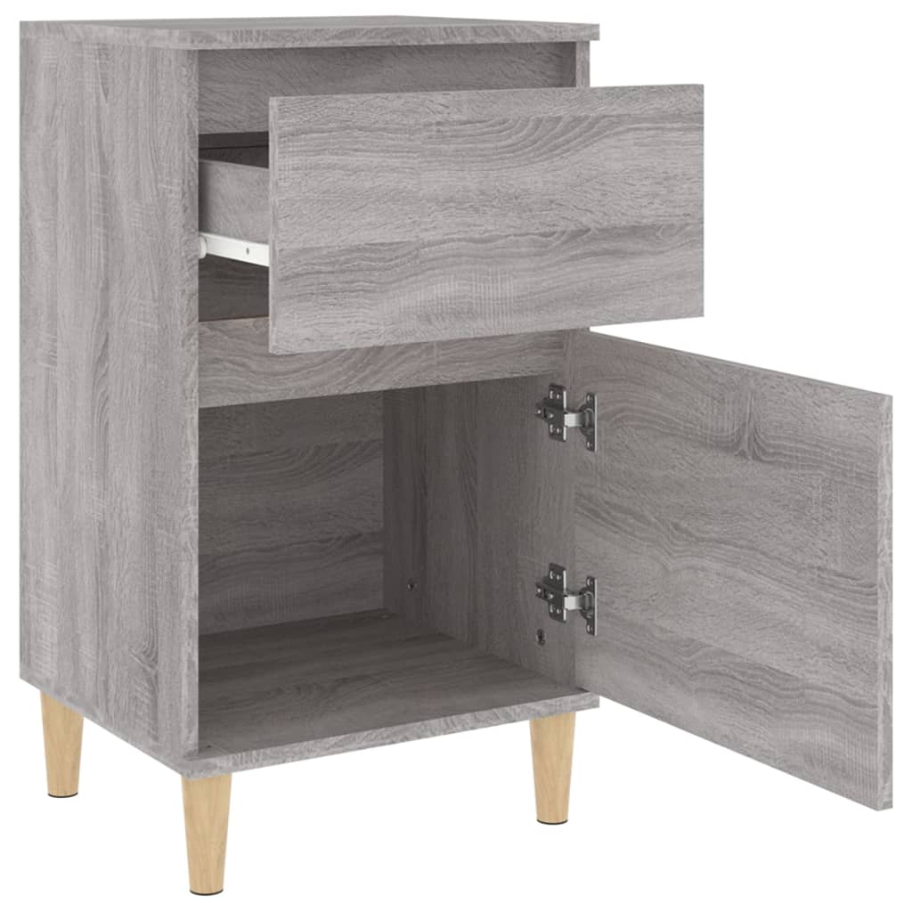 Nachtkastje 40x35x70 cm bewerkt hout grijs sonoma eikenkleurig Nachtkastjes | Creëer jouw Trendy Thuis | Gratis bezorgd & Retour | Trendy.nl