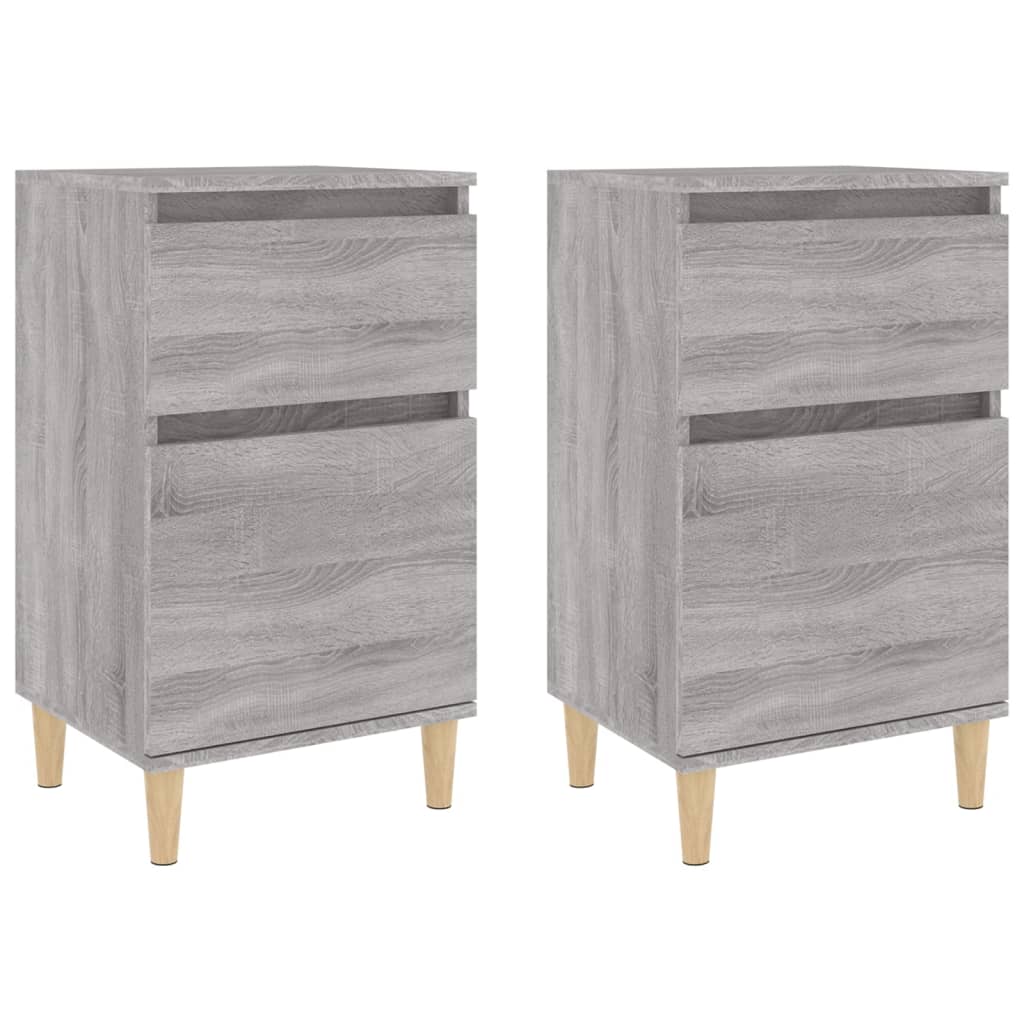 Nachtkastjes 2 st 40x35x70 cm bewerkt hout grijs sonoma eiken Nachtkastjes | Creëer jouw Trendy Thuis | Gratis bezorgd & Retour | Trendy.nl