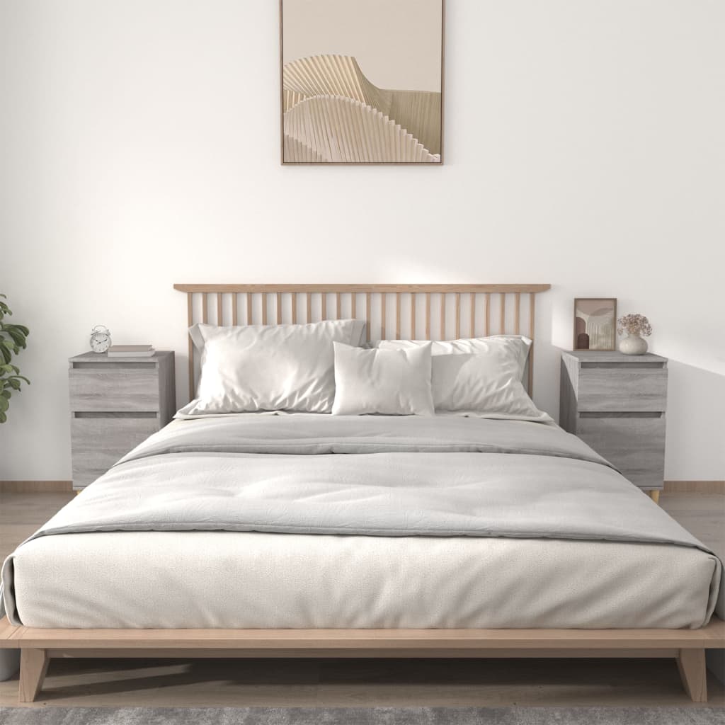 Nachtkastjes 2 st 40x35x70 cm bewerkt hout grijs sonoma eiken Nachtkastjes | Creëer jouw Trendy Thuis | Gratis bezorgd & Retour | Trendy.nl