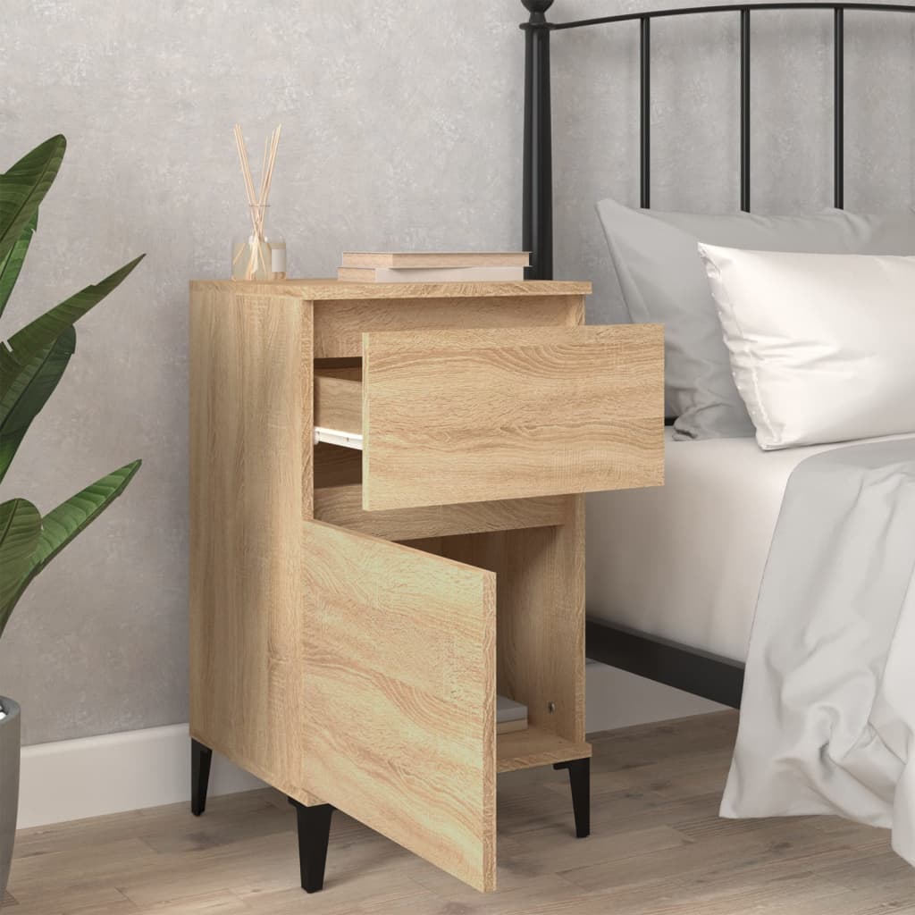 Nachtkastjes 2 st 40x35x70 cm bewerkt hout sonoma eikenkleurig Nachtkastjes | Creëer jouw Trendy Thuis | Gratis bezorgd & Retour | Trendy.nl