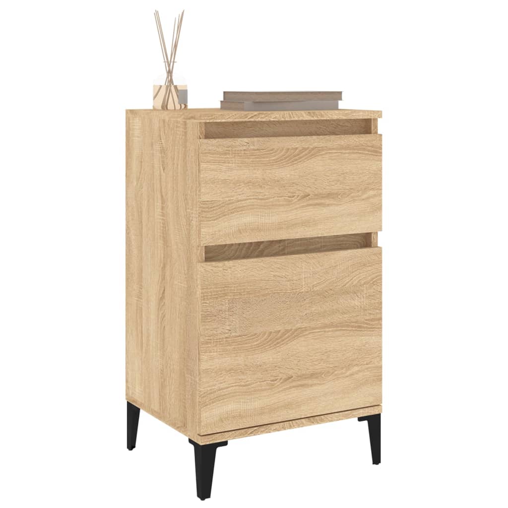 Nachtkastjes 2 st 40x35x70 cm bewerkt hout sonoma eikenkleurig Nachtkastjes | Creëer jouw Trendy Thuis | Gratis bezorgd & Retour | Trendy.nl