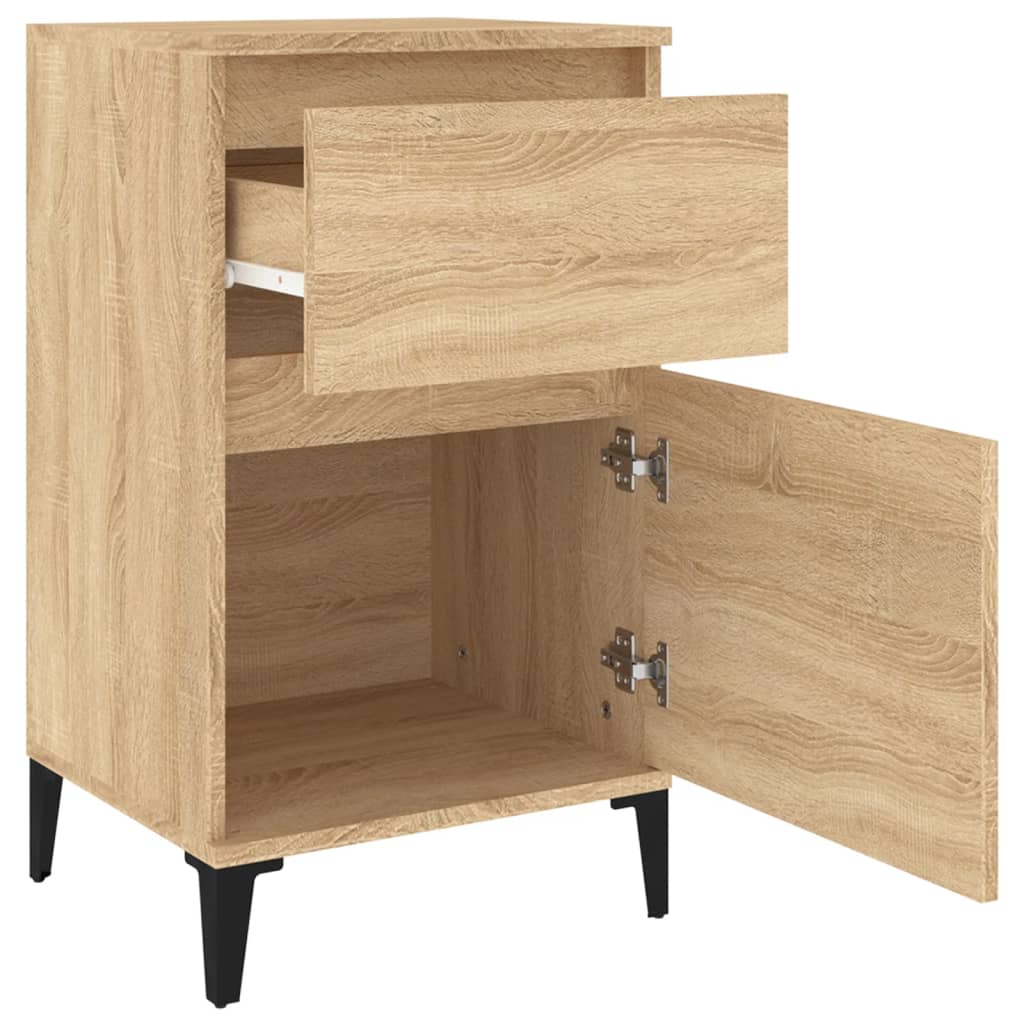 Nachtkastjes 2 st 40x35x70 cm bewerkt hout sonoma eikenkleurig Nachtkastjes | Creëer jouw Trendy Thuis | Gratis bezorgd & Retour | Trendy.nl