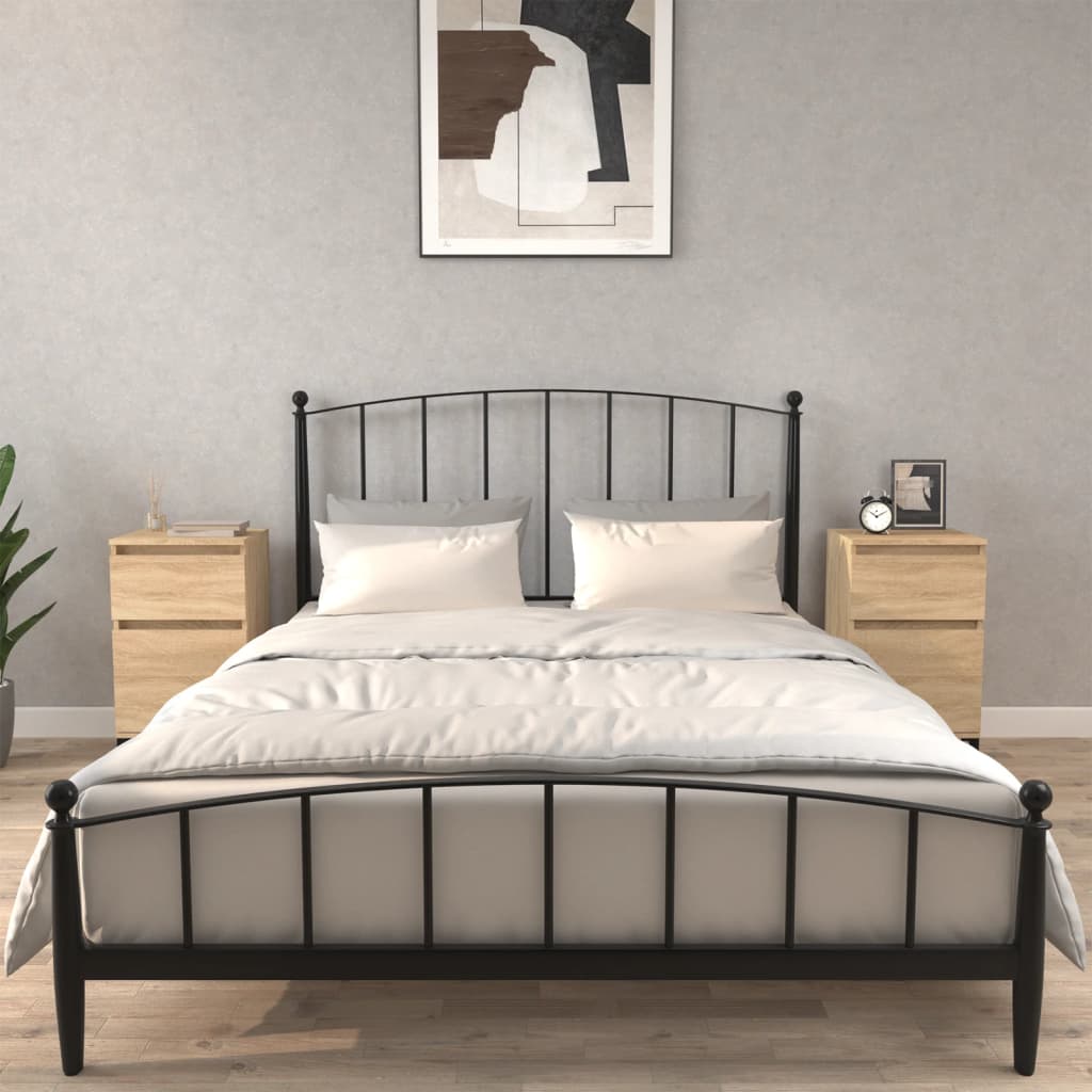 Nachtkastjes 2 st 40x35x70 cm bewerkt hout sonoma eikenkleurig Nachtkastjes | Creëer jouw Trendy Thuis | Gratis bezorgd & Retour | Trendy.nl