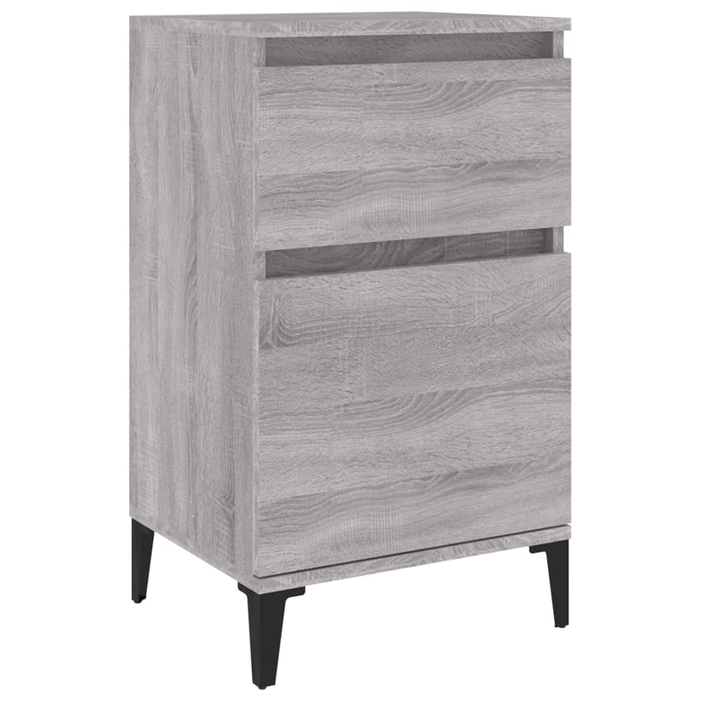 Nachtkastje 40x35x70 cm bewerkt hout grijs sonoma eikenkleurig Nachtkastjes | Creëer jouw Trendy Thuis | Gratis bezorgd & Retour | Trendy.nl