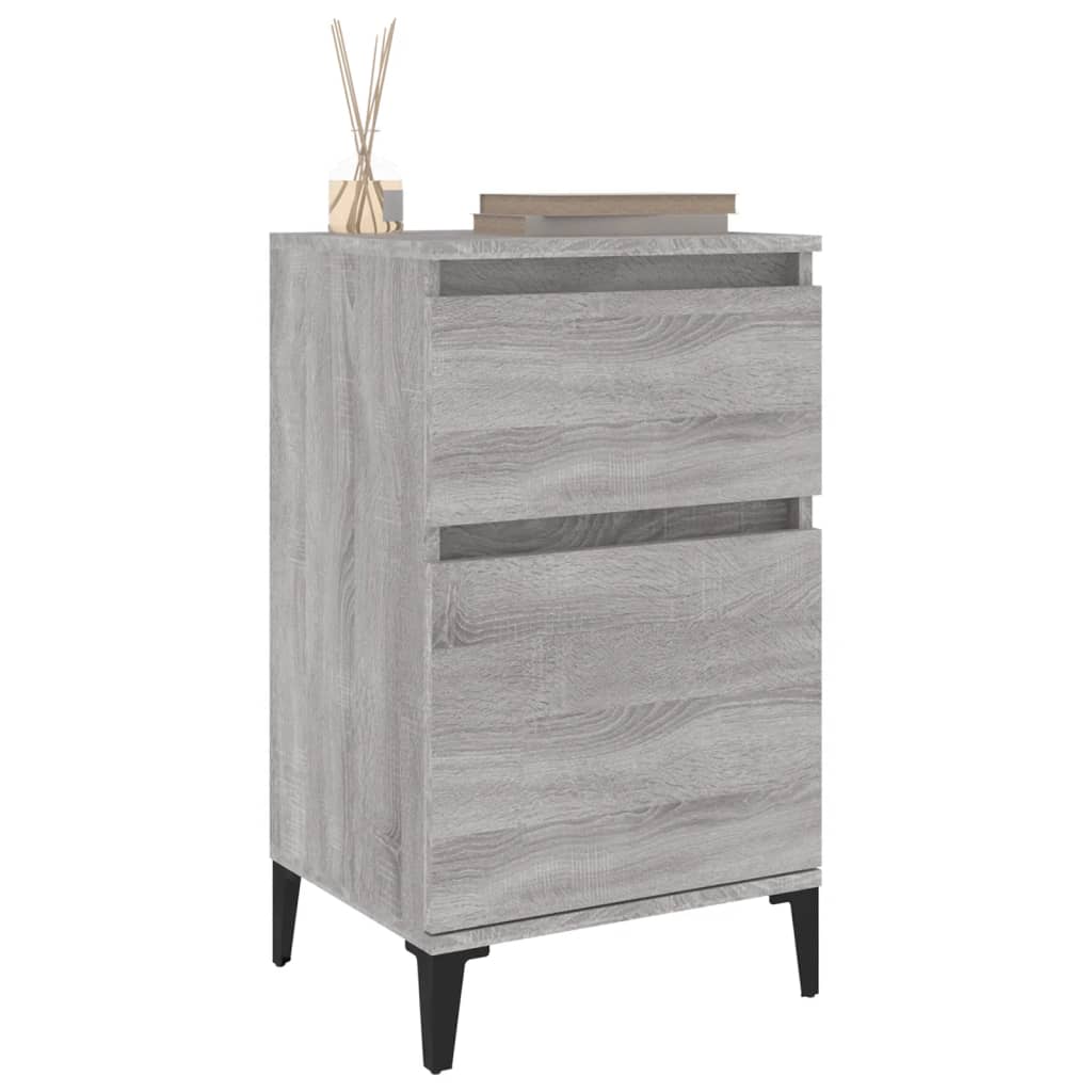 Nachtkastje 40x35x70 cm bewerkt hout grijs sonoma eikenkleurig Nachtkastjes | Creëer jouw Trendy Thuis | Gratis bezorgd & Retour | Trendy.nl