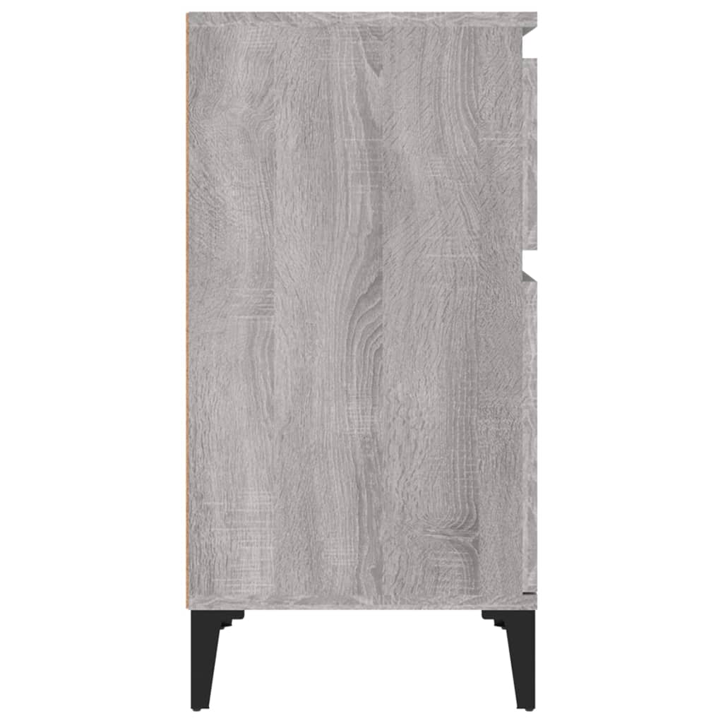 Nachtkastje 40x35x70 cm bewerkt hout grijs sonoma eikenkleurig Nachtkastjes | Creëer jouw Trendy Thuis | Gratis bezorgd & Retour | Trendy.nl