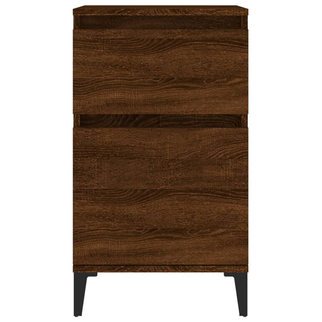 Nachtkastjes 2 st 40x35x70 cm bewerkt hout bruin eikenkleur Nachtkastjes | Creëer jouw Trendy Thuis | Gratis bezorgd & Retour | Trendy.nl