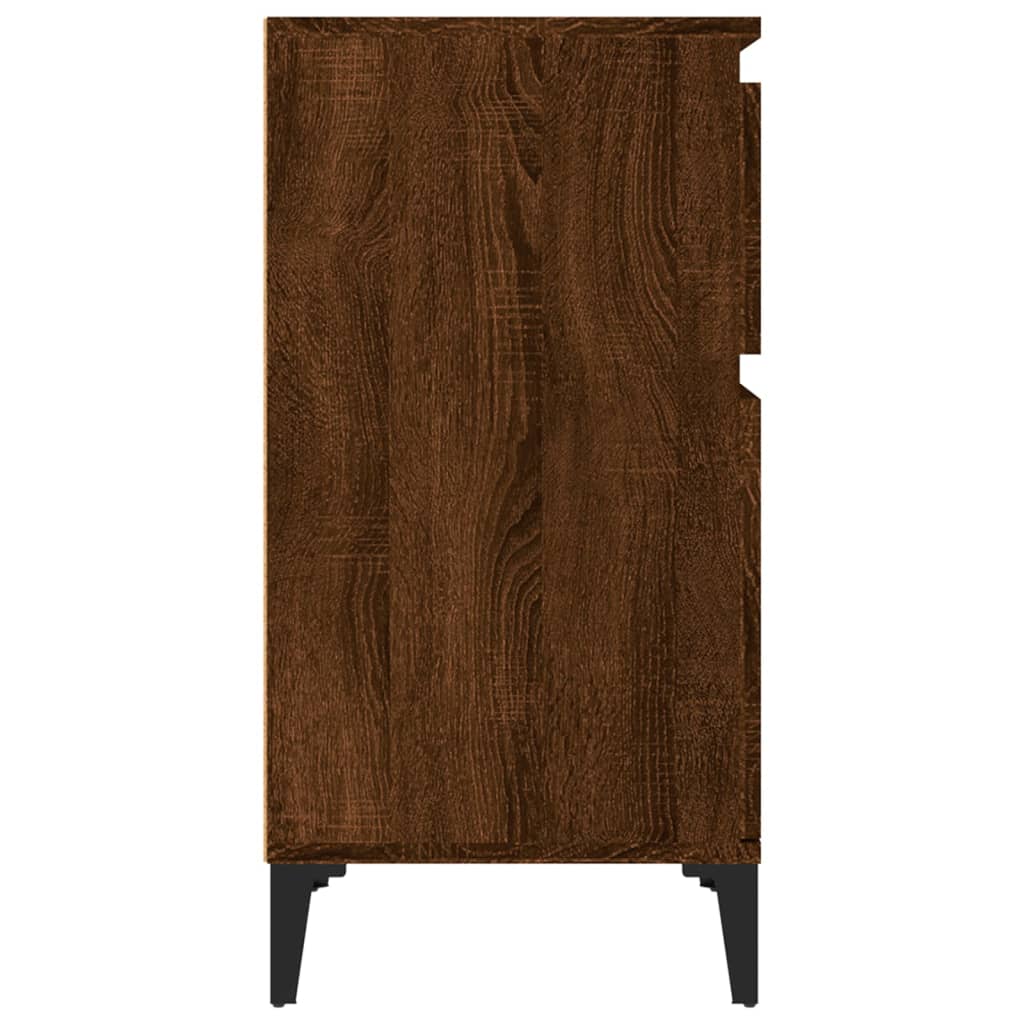 Nachtkastjes 2 st 40x35x70 cm bewerkt hout bruin eikenkleur Nachtkastjes | Creëer jouw Trendy Thuis | Gratis bezorgd & Retour | Trendy.nl