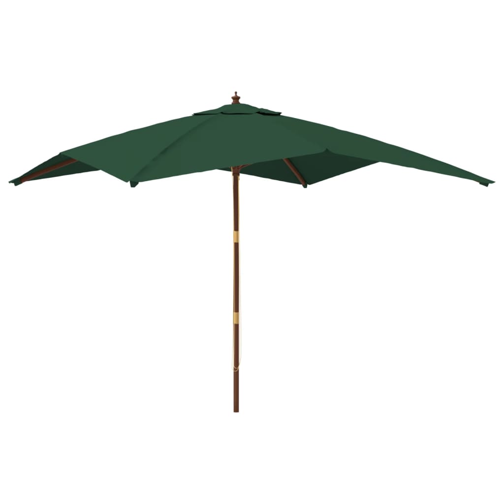 Parasol met houten paal 300x300x273 cm groen Parasols en zonneschermen | Creëer jouw Trendy Thuis | Gratis bezorgd & Retour | Trendy.nl
