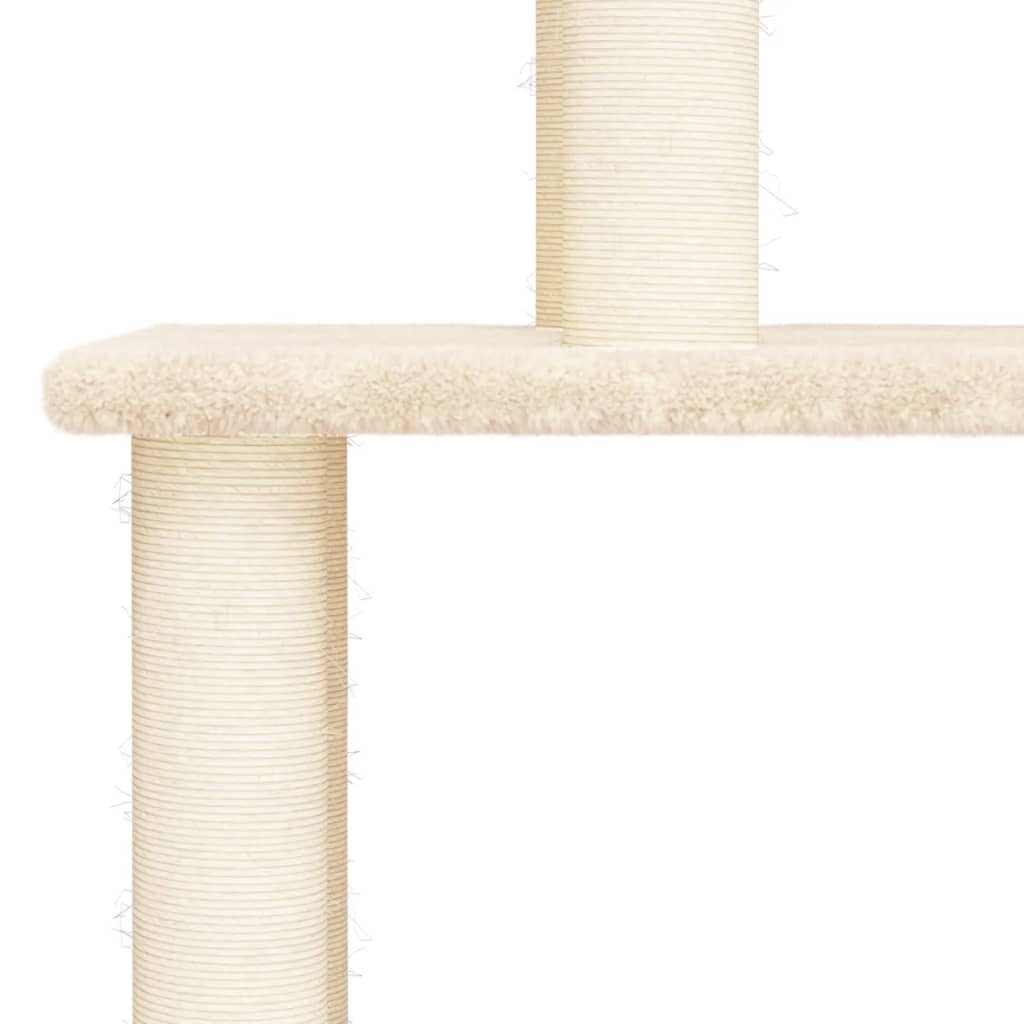Kattenmeubel met sisal krabpalen 183 cm crèmekleurig Kattenmeubels | Creëer jouw Trendy Thuis | Gratis bezorgd & Retour | Trendy.nl
