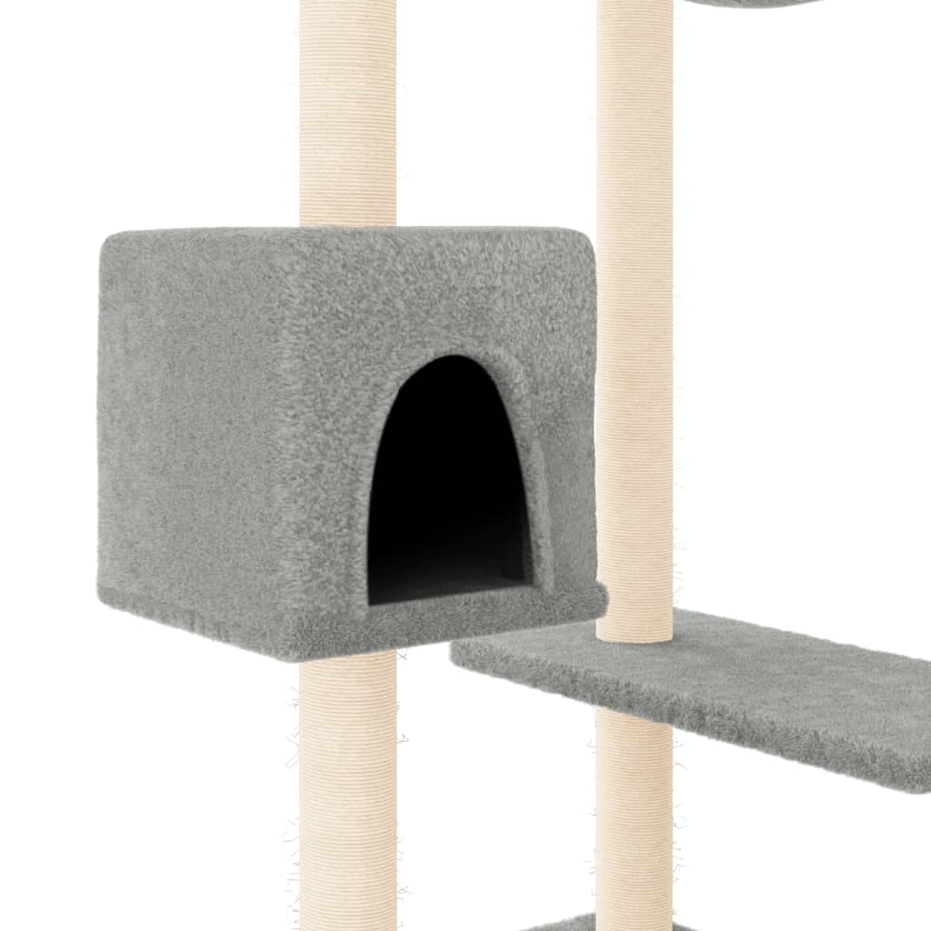 Kattenmeubel met krabpalen 82 cm lichtgrijs Kattenmeubels | Creëer jouw Trendy Thuis | Gratis bezorgd & Retour | Trendy.nl