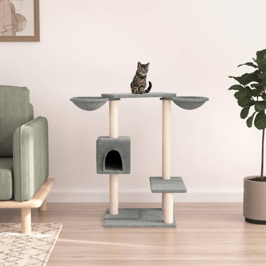 Kattenmeubel met krabpalen 82 cm lichtgrijs Kattenmeubels | Creëer jouw Trendy Thuis | Gratis bezorgd & Retour | Trendy.nl