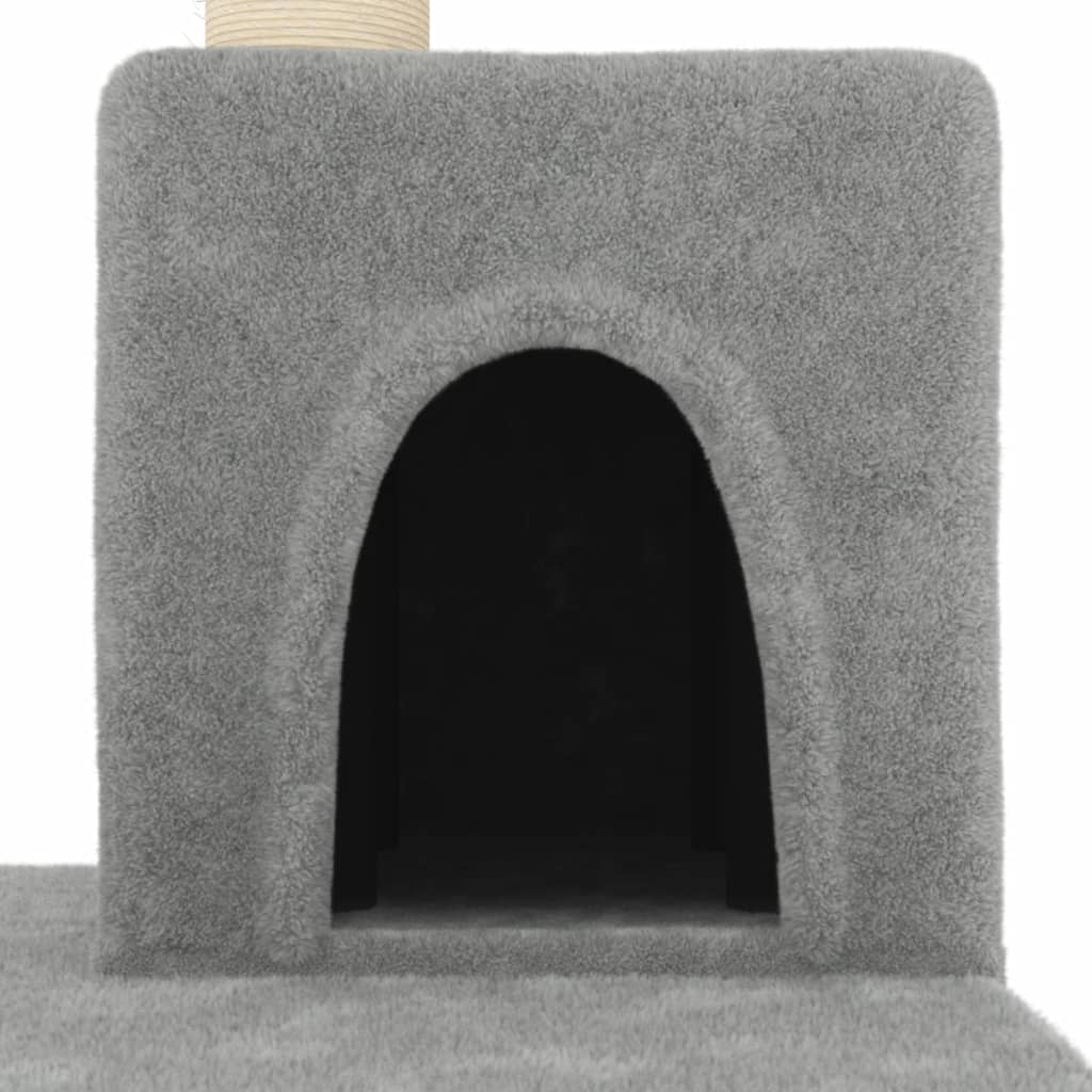 Kattenmeubel met sisal krabpalen 123 cm lichtgrijs Kattenmeubels | Creëer jouw Trendy Thuis | Gratis bezorgd & Retour | Trendy.nl