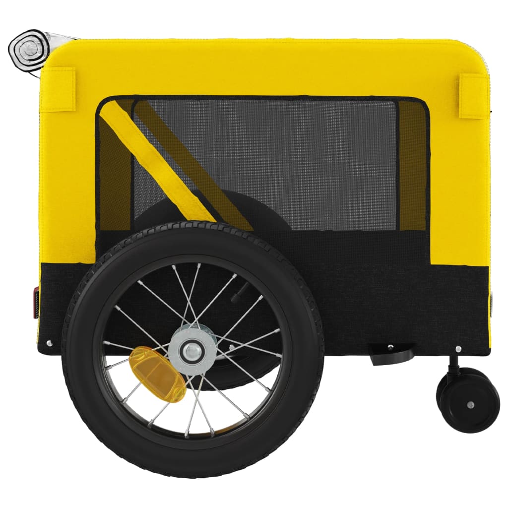 Hondenfietstrailer oxford stof en ijzer geel en zwart Wagens | Creëer jouw Trendy Thuis | Gratis bezorgd & Retour | Trendy.nl
