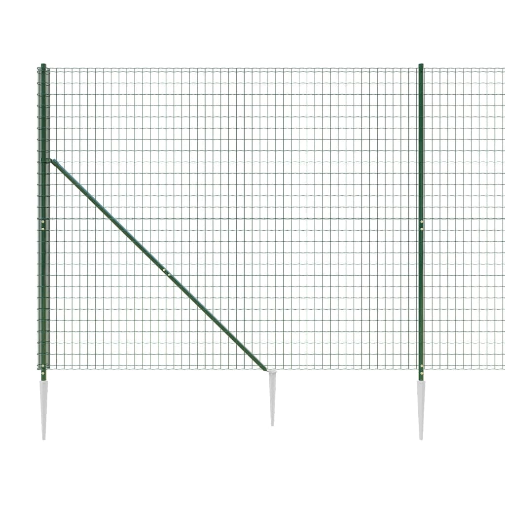 Draadgaashek met grondankers 1,6x10 m groen Schuttingen & hekwerken | Creëer jouw Trendy Thuis | Gratis bezorgd & Retour | Trendy.nl