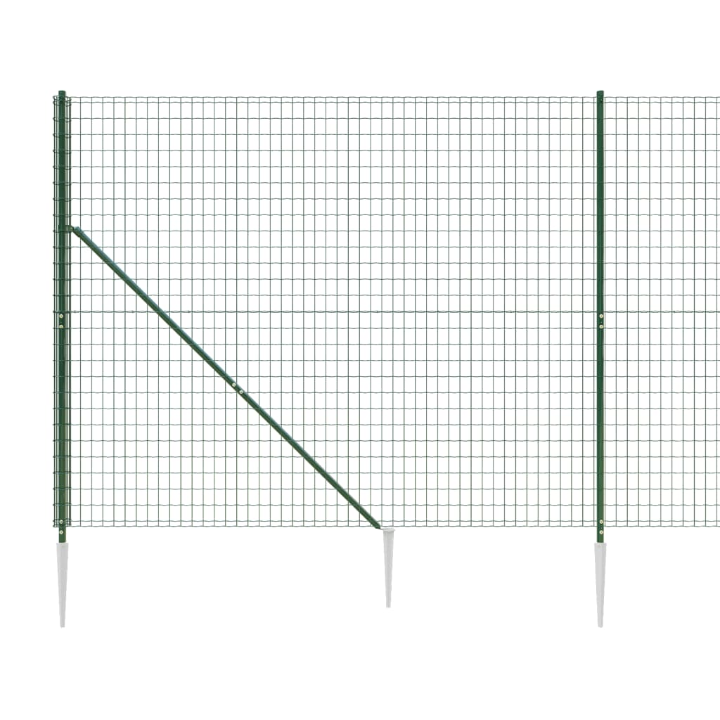 Draadgaashek met grondankers 1,8x10 m groen Schuttingen & hekwerken | Creëer jouw Trendy Thuis | Gratis bezorgd & Retour | Trendy.nl