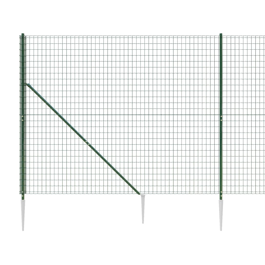 Draadgaashek met grondankers 2x10 m groen Schuttingen & hekwerken | Creëer jouw Trendy Thuis | Gratis bezorgd & Retour | Trendy.nl