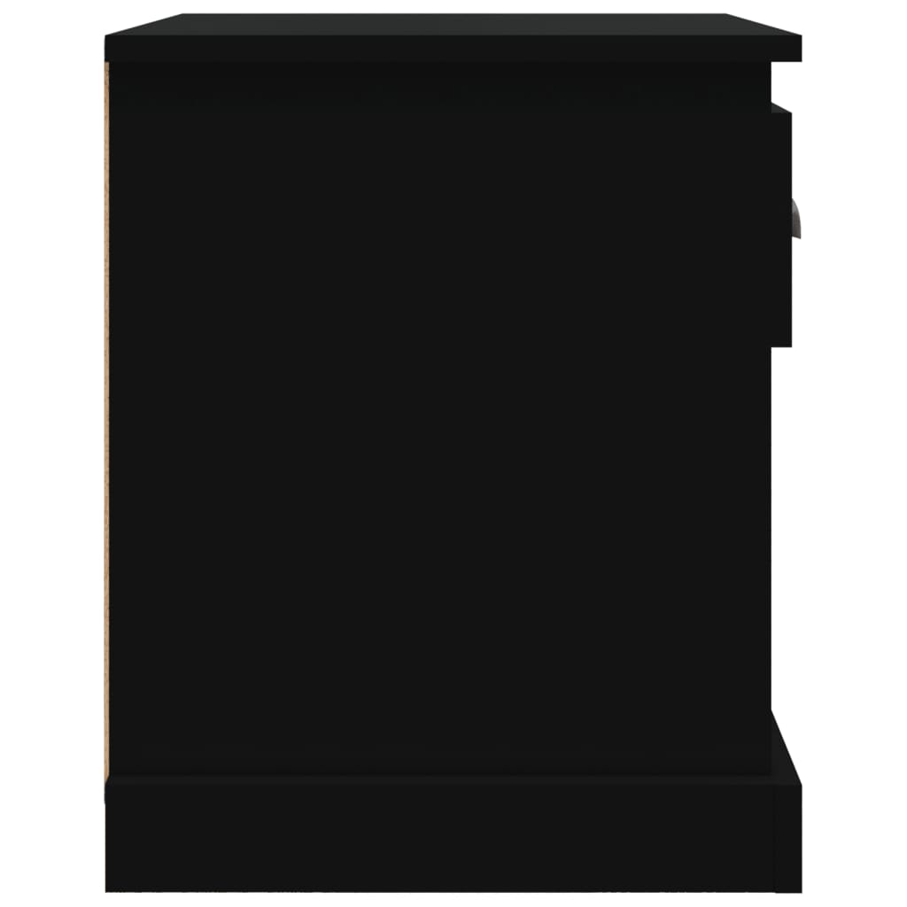 Nachtkastje 39x39x47,5 cm bewerkt hout zwart Nachtkastjes | Creëer jouw Trendy Thuis | Gratis bezorgd & Retour | Trendy.nl