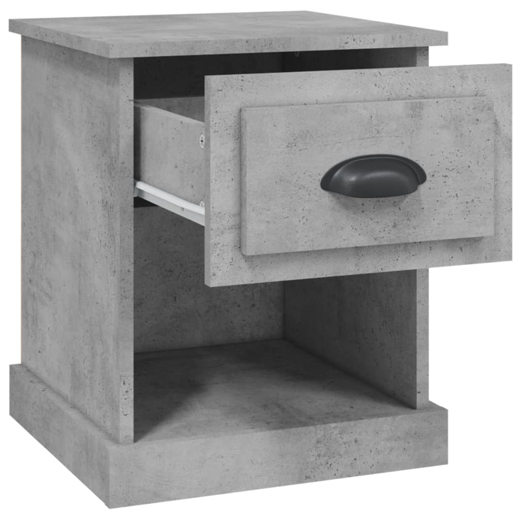Nachtkastje 39x39x47,5 cm bewerkt hout betongrijs Nachtkastjes | Creëer jouw Trendy Thuis | Gratis bezorgd & Retour | Trendy.nl