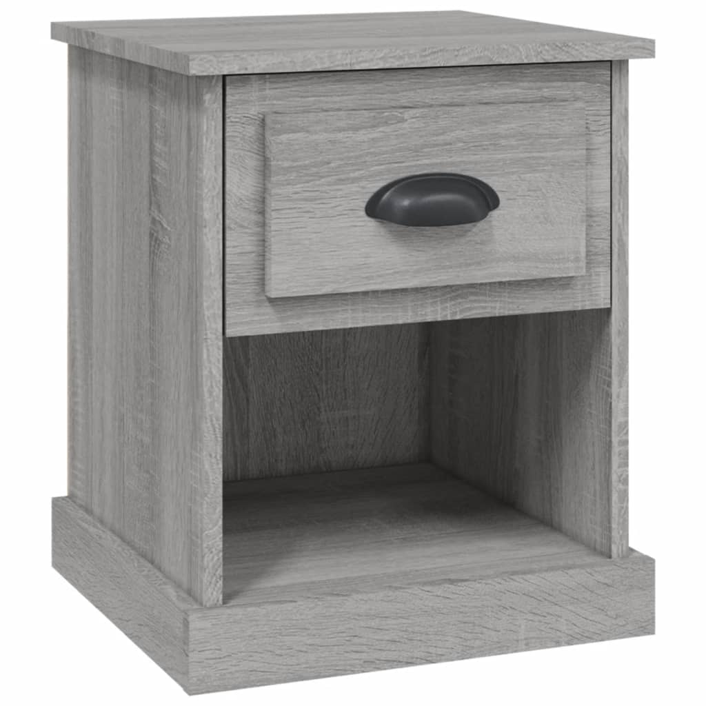 Nachtkastje 39x39x47,5 cm bewerkt hout grijs sonoma eikenkleur Nachtkastjes | Creëer jouw Trendy Thuis | Gratis bezorgd & Retour | Trendy.nl