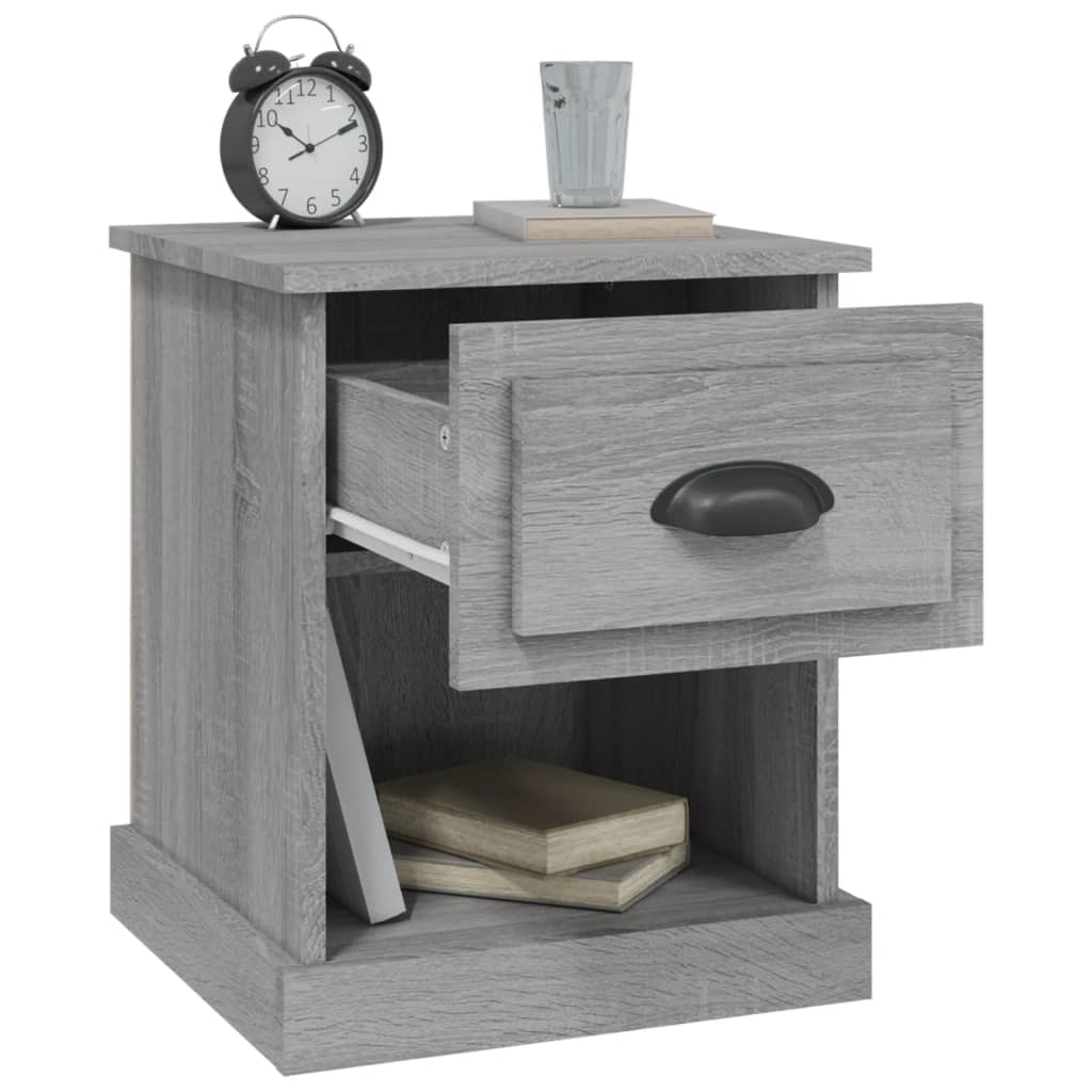 Nachtkastjes 2 st 39x39x47,5 cm bewerkt hout grijs sonoma eiken Nachtkastjes | Creëer jouw Trendy Thuis | Gratis bezorgd & Retour | Trendy.nl