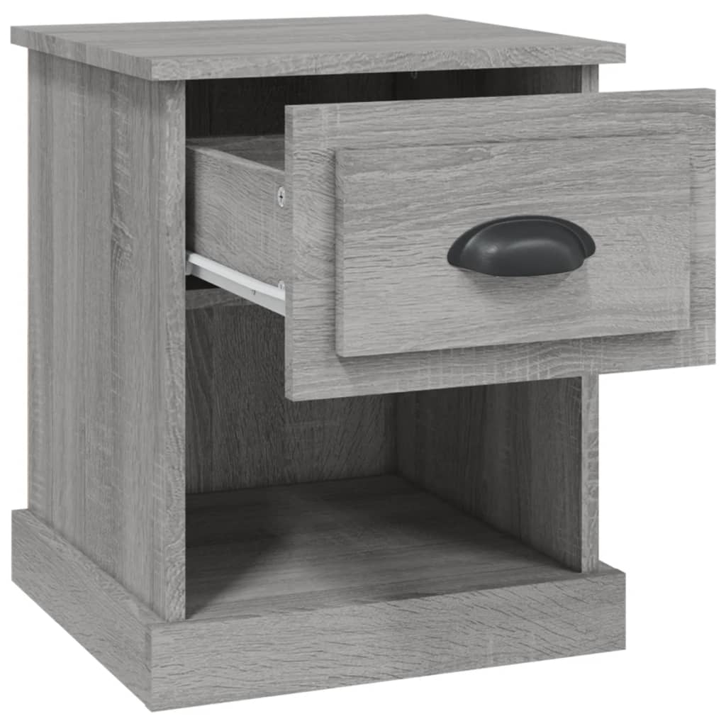 Nachtkastjes 2 st 39x39x47,5 cm bewerkt hout grijs sonoma eiken Nachtkastjes | Creëer jouw Trendy Thuis | Gratis bezorgd & Retour | Trendy.nl