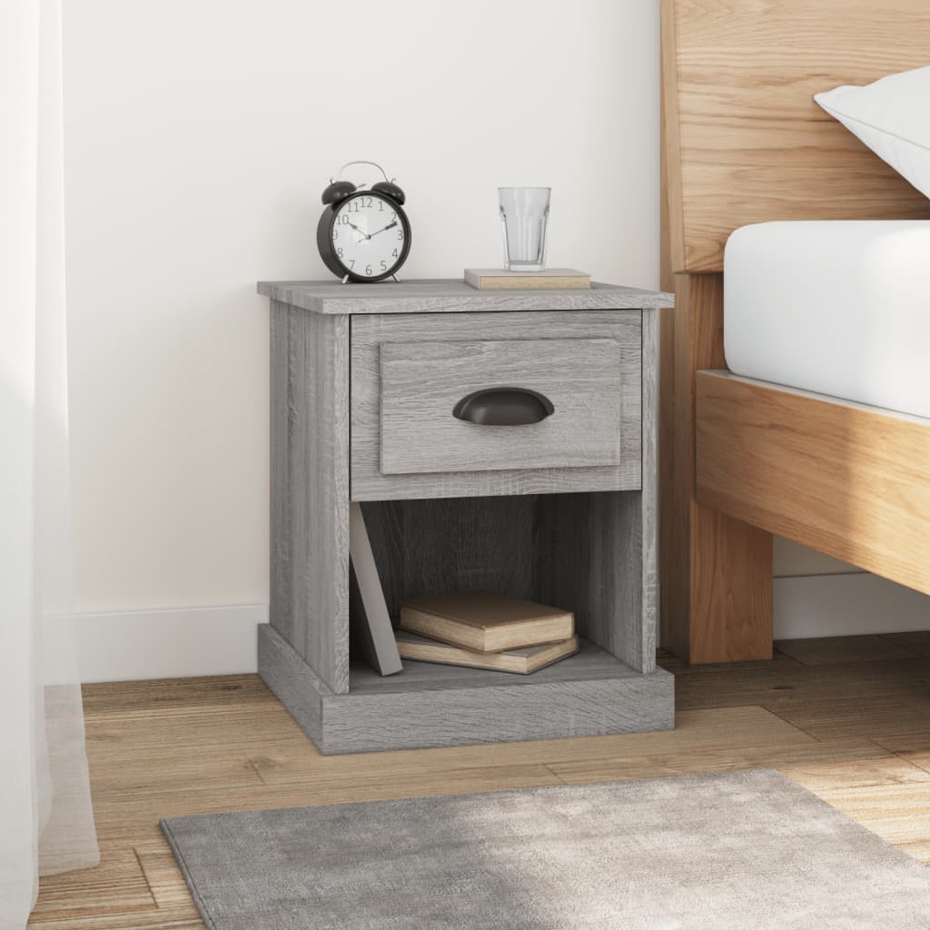 Nachtkastjes 2 st 39x39x47,5 cm bewerkt hout grijs sonoma eiken Nachtkastjes | Creëer jouw Trendy Thuis | Gratis bezorgd & Retour | Trendy.nl