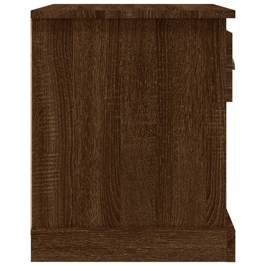 Nachtkastje 39x39x47,5 cm bewerkt hout bruin eikenkleur Nachtkastjes | Creëer jouw Trendy Thuis | Gratis bezorgd & Retour | Trendy.nl