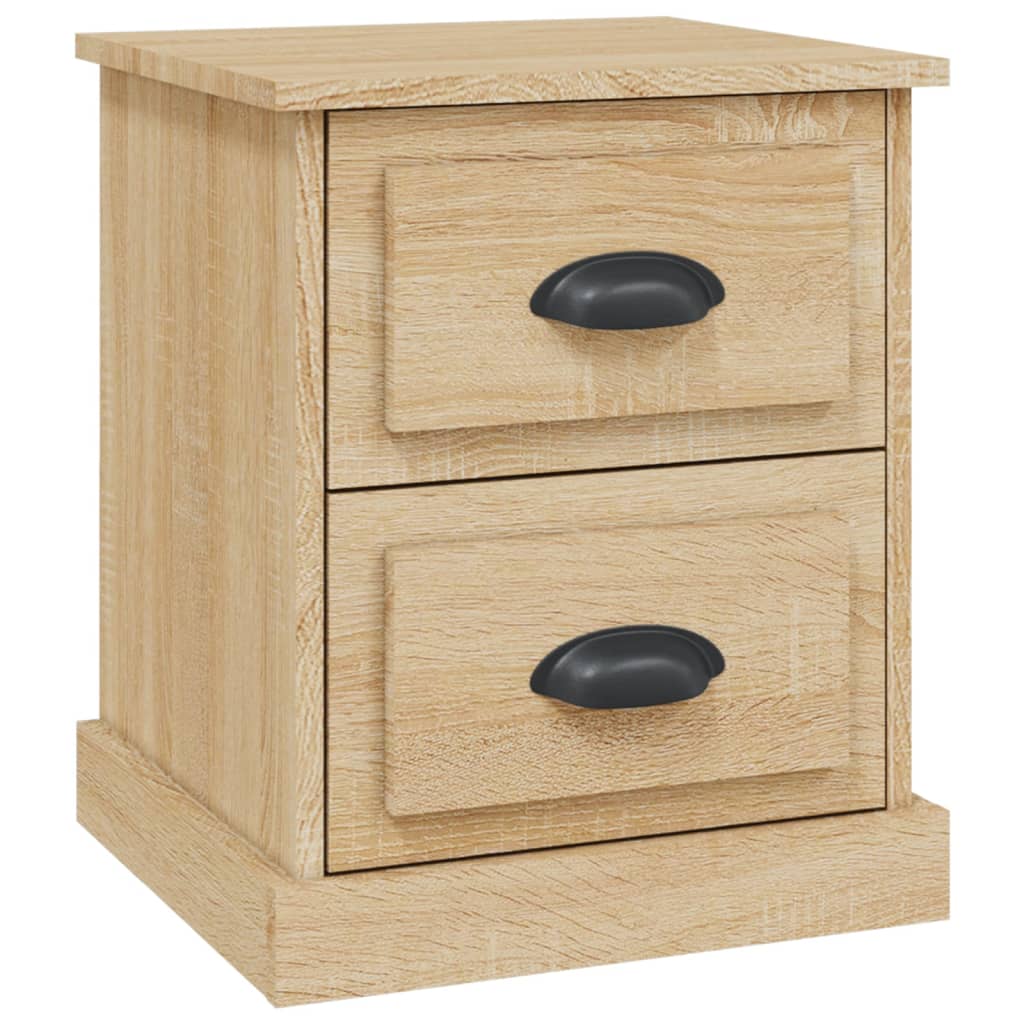 Nachtkastje 39x39x47,5 cm bewerkt hout sonoma eikenkleurig Nachtkastjes | Creëer jouw Trendy Thuis | Gratis bezorgd & Retour | Trendy.nl