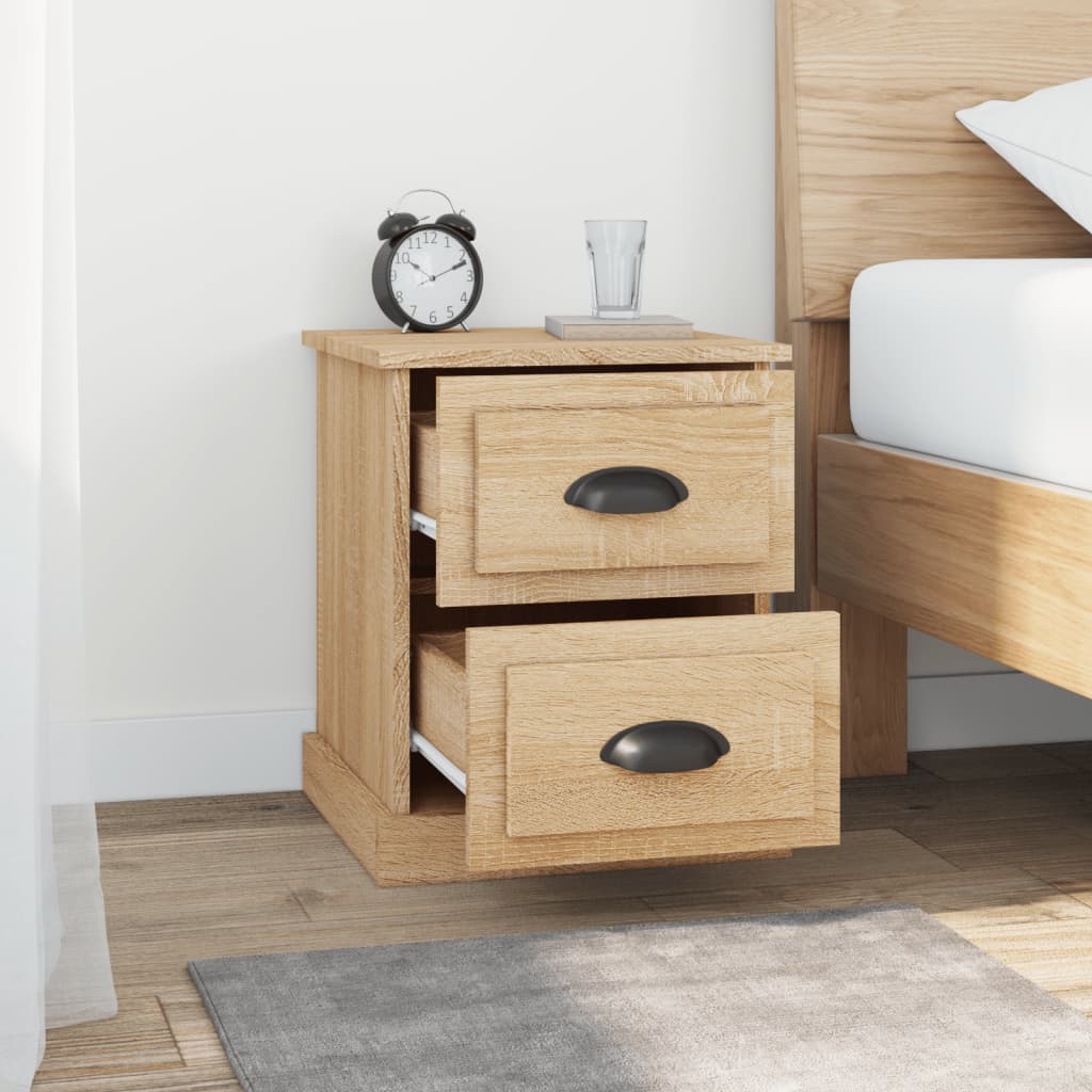 Nachtkastjes 2 st 39x39x47,5 cm bewerkt hout sonoma eikenkleur Nachtkastjes | Creëer jouw Trendy Thuis | Gratis bezorgd & Retour | Trendy.nl