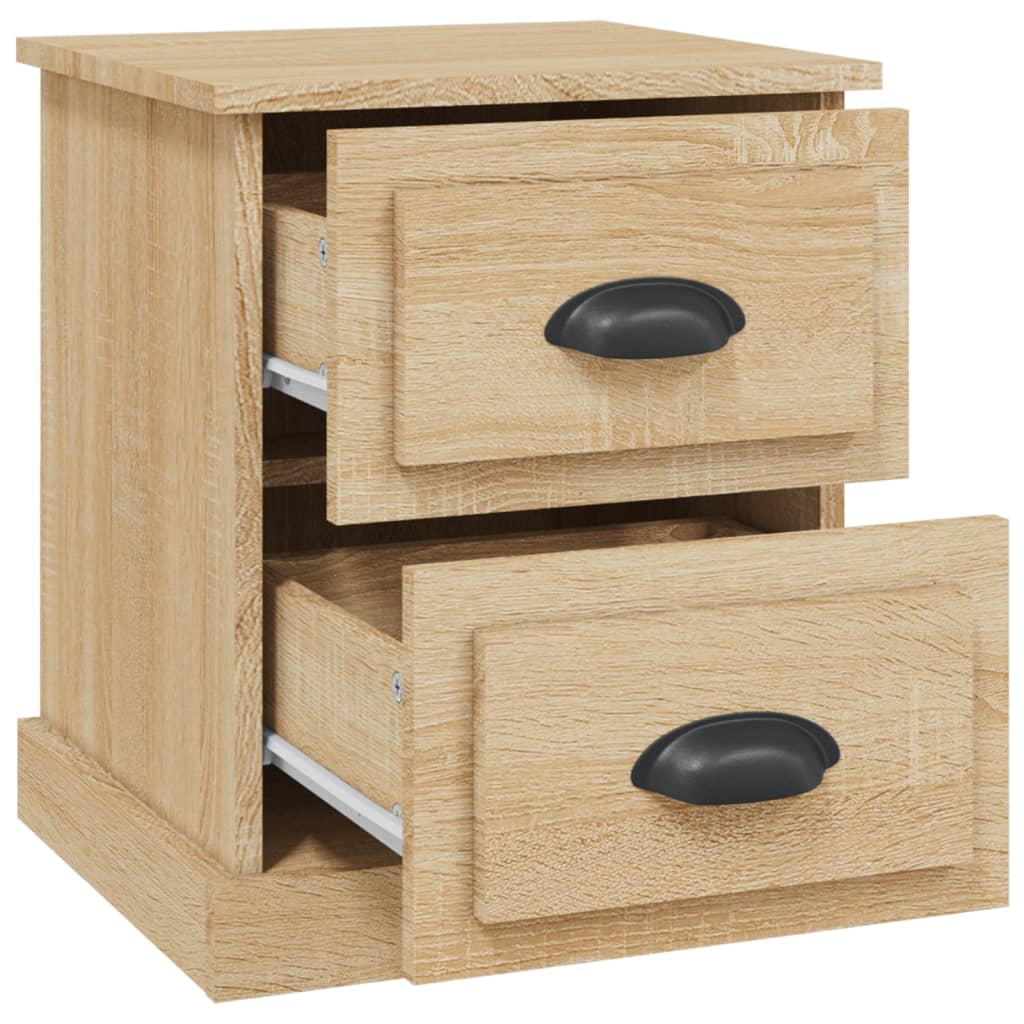 Nachtkastjes 2 st 39x39x47,5 cm bewerkt hout sonoma eikenkleur Nachtkastjes | Creëer jouw Trendy Thuis | Gratis bezorgd & Retour | Trendy.nl