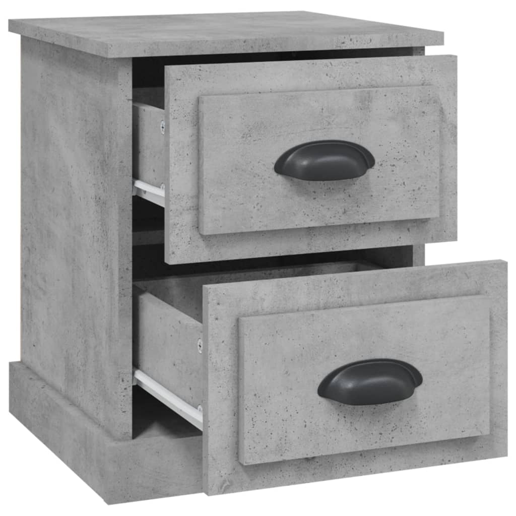 Nachtkastjes 2 st 39x39x47,5 cm bewerkt hout betongrijs Nachtkastjes | Creëer jouw Trendy Thuis | Gratis bezorgd & Retour | Trendy.nl