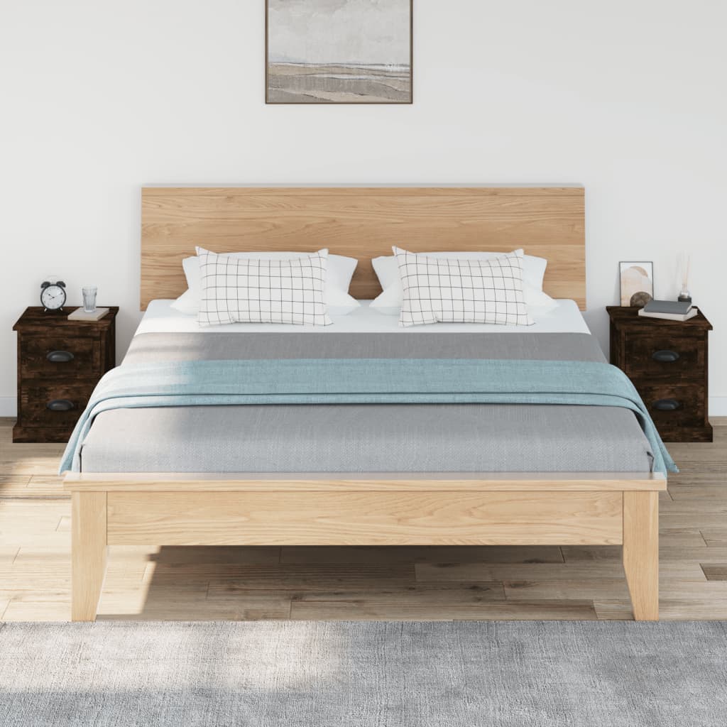 Nachtkastjes 2 st 39x39x47,5 cm bewerkt hout gerookt eikenkleur Nachtkastjes | Creëer jouw Trendy Thuis | Gratis bezorgd & Retour | Trendy.nl