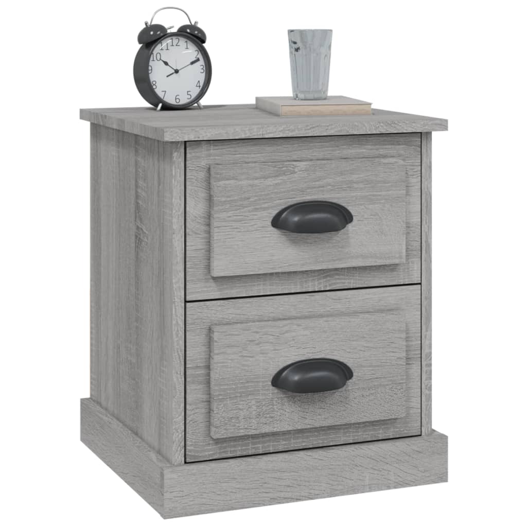 Nachtkastje 39x39x47,5 cm bewerkt hout grijs sonoma eikenkleur Nachtkastjes | Creëer jouw Trendy Thuis | Gratis bezorgd & Retour | Trendy.nl