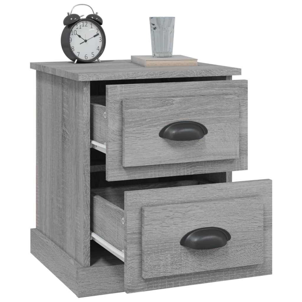 Nachtkastje 39x39x47,5 cm bewerkt hout grijs sonoma eikenkleur Nachtkastjes | Creëer jouw Trendy Thuis | Gratis bezorgd & Retour | Trendy.nl