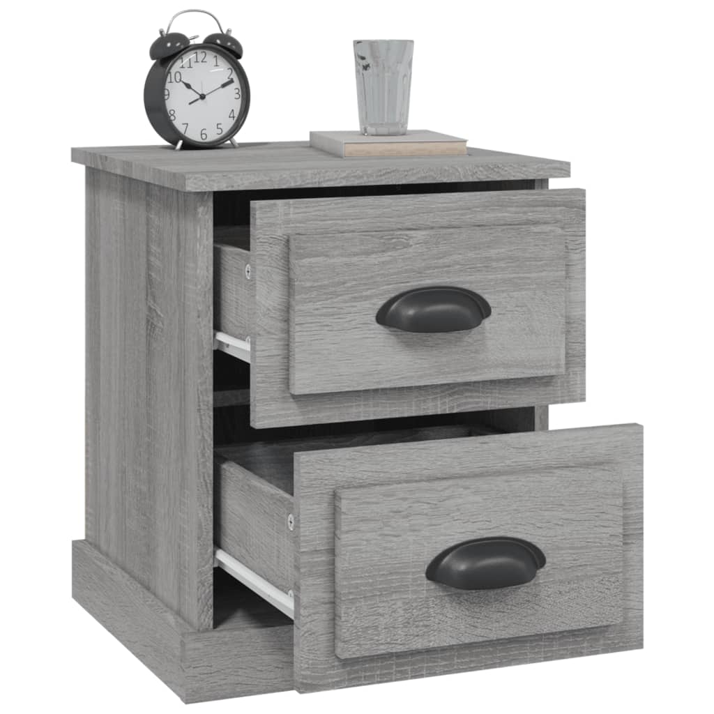 Nachtkastjes 2 st 39x39x47,5 cm bewerkt hout grijs sonoma eiken Nachtkastjes | Creëer jouw Trendy Thuis | Gratis bezorgd & Retour | Trendy.nl