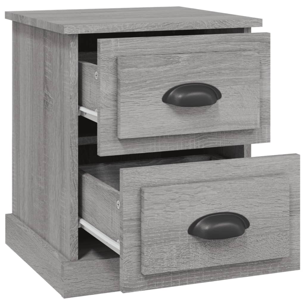 Nachtkastjes 2 st 39x39x47,5 cm bewerkt hout grijs sonoma eiken Nachtkastjes | Creëer jouw Trendy Thuis | Gratis bezorgd & Retour | Trendy.nl